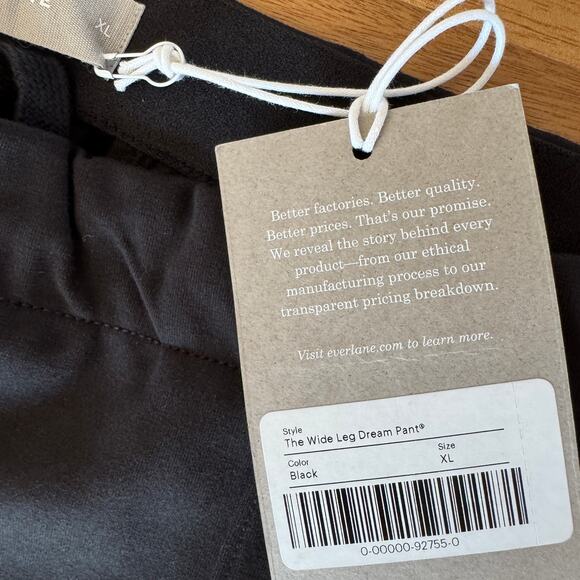 Everlane The Wide Leg Dream Pant Black Extra Large Career Professional Office - Picture 4 of 16
